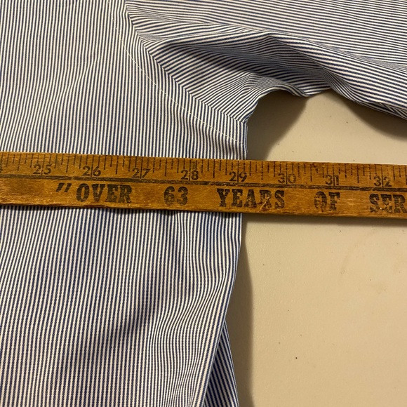 Size 19 - 37 Tall - ROUNDTREE and Yorke GOLD LABEL -NonIron Pinpoint Stripe NWOT - Picture 4 of 7